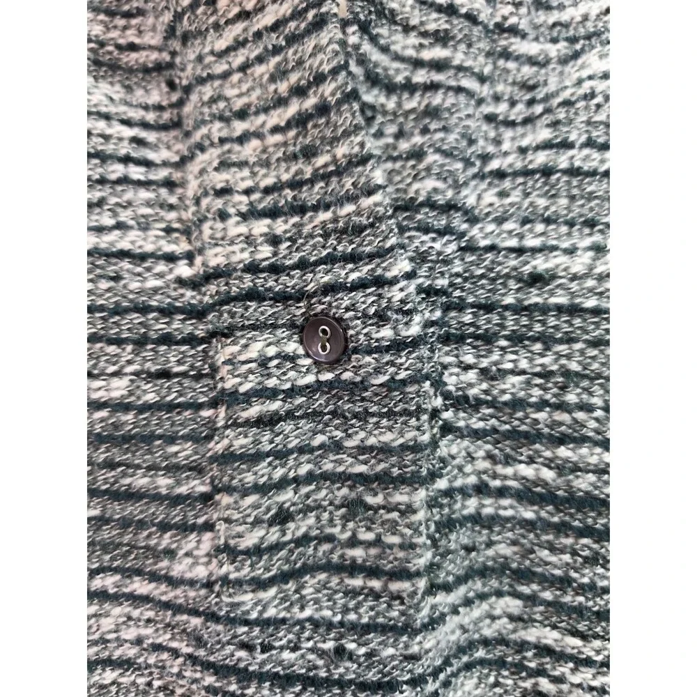 RO&DE Textured Marled Knit Tunic Top Size M Made in USA Green Henley Lagenlook - Picture 10 of 10
